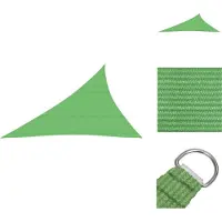 vidaXL Voile d'ombrage 160 g/m² Vert clair 4x5x6,8 m HDPE - Parasols & Protection solaire