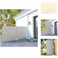 vidaXL Éventail latéral de terrasse pliable Crème 300×150 cm - Parasols et ombrelles