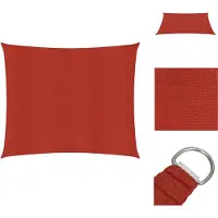 vidaXL Voile d'ombrage 160 g/m² Rouge 2,5x3 m HDPE - Parasols & Protection solaire