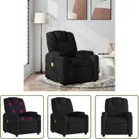 The Living Store Fauteuil de massage Noir Tissu