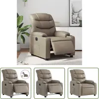 The Living Store Fauteuil Relax Électrique Cappuccino Marron Similicuir