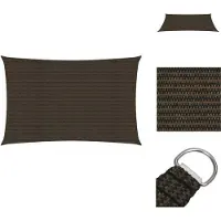 vidaXL Voile d'ombrage 160 g/m² Marron 2x5 m HDPE - Parasols & Protection solaire