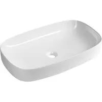 Hak Lavabo en céramique MATTEO à poser, 65 x 40 cm, blanc