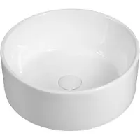 Hak Lavabo en céramique à poser, diamètre 40 cm, blanc