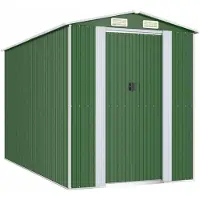 vidaXL Abri de jardin vert 192x357x223 cm Acier galvanisé