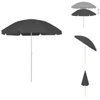 vidaXL Parasol de plage Anthracite 240 cm - Parasols & Protection solaire