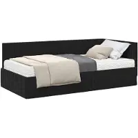 vidaXL Structure de lit avec matelas et tête de lit, 2 pièces, gris clair, velours