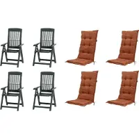 IPAE Progarden Ensemble Tampa + coussins, vert/bleu, X64448 – Ensemble de mobilier de jardin