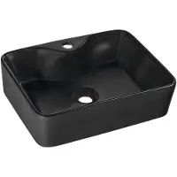 Hak BALENA lavabo en céramique 48x37 cm, noir mat