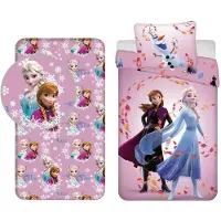 Disney Frozen Ensemble de literie ; comprenant une housse de couette et une drap housse