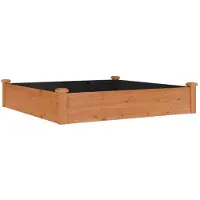 vidaXL Lit surélevé avec insert Brun 120x120x25 cm Sapin massif