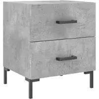 vidaXL Table de chevet gris béton 40x35x47,5 cm bois d’ingénierie