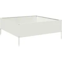 vidaXL Jardinière surélevée blanche 100 x 100 x 41 cm en acier