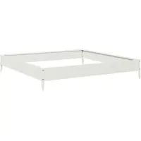 vidaXL Lit surélevé blanc 100x100x18,5 cm acier