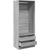 vidaXL Armoire Gris Sonoma 80x50x200 cm Bois composite