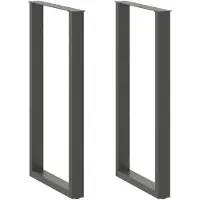 vidaXL Pieds de table de bar en U 2 pcs. Anthracite 60x(110-111) cm Acier