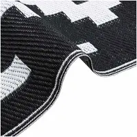 vidaXL Tapis d'extérieur ARAKIL blanc et noir 190x290 cm PP