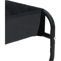 vidaXL Lit pour chien noir 75 x 75 x 30 cm en acier