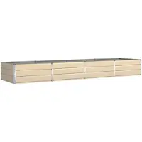 vidaXL Jardinière Ivoire 195 X 100 X 45 Cm Acier Galvanisé