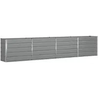 vidaXL Jardinière Gris Clair 480 X 50 X 45 Cm Acier Galvanisé