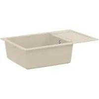 vidaXL Lavabo Beige 780 x 500 mm 80% Quartz et 20% Résine