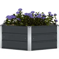 vidaXL Jardinière Anthracite 129 X 129 X 45 Cm Acier