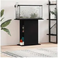 vidaXL Support pour aquarium Chêne noir 75 x 36 x 72,5 cm Bois composite