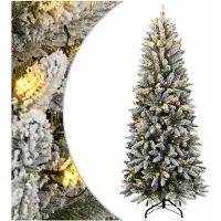 vidaXL Sapin de Noël artificiel avec neige 300 LED 180 cm
