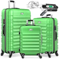 Kesser Ensemble de valises rigides comprenant 3 valises de tailles M, L et XL, avec 4 roulettes, et incluant une balance pour valises