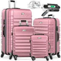 Kesser Ensemble de valises rigides comprenant 4 valises de différentes tailles (S, M, L, XL), avec 4 roulettes, et incluant une balance pour valises