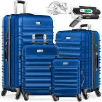 Kesser Ensemble de valises rigides comprenant 4 valises de différentes tailles (S, M, L, XL), avec 4 roulettes, et incluant une balance pour valises