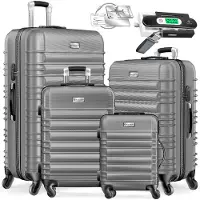 Kesser Ensemble de valises rigides comprenant 4 valises de différentes tailles (S, M, L, XL), avec 4 roulettes, et incluant une balance pour valises