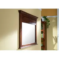MASSIVMOEBEL24.DE MASSIVMOEBEL24 | Miroir 110x87cm - Bois d'acacia laqué (Nougat) - OXFORD #328