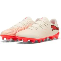 Puma Hommes, Chaussures de football, Future 9 Play Fg/Ag (47), Rouge, Blanc, Beige, Noir