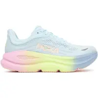 Hoka One One Chaussure de course 'BONDI 9' bleu clair / vert clair / rose clair / blanc
