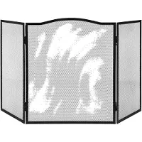 EDM Folding Fireplace Screen Gris 101 x 61 cm