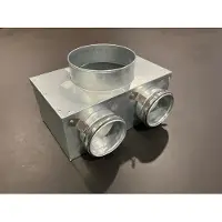 Lindab Boîte murale pour vanne PVWU Ø125 avec 2 raccords Ø76