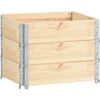 Syfax Colliers de palette 3 pcs 60x80 cm Bois de pin solide