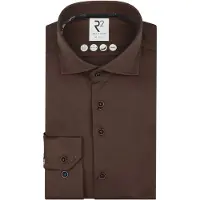 R2 Chemise Maille Dobby Marron taille 43