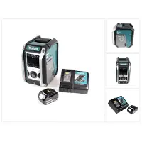 Makita Radio de chantier sans fil DMR 115 RF1 12 V - 18 V, Bluetooth, DAB+, IP65 + 1 batterie de 3,0 Ah + chargeur