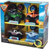 Monster Jam Mechanix 1:43 Build N ReBuild, lot de 4