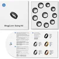 RINGCONN Kit de tailles pour Gen3, du 6 au 15, Bague connectée : accessoires, Noir