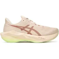 Asics Chaussure de course 'Novablast 6' beige / marron / vert fluo