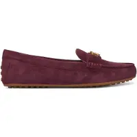 Ralph Lauren pour femme. 802821629037 Mocassins Barnsbury en daim bordeaux (41), Cuir, Plat, Aucun, Casuel, Grenat