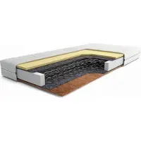 Furnlux Classic FURNLUX Matelas à ressorts Pollo White 120x200cm / Hauptfarbe : Weiß / Abmessungen : 120 x 200 x 15 cm