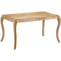 vidaXL Table de salle à manger 135×75×76 cm bois massif mangue