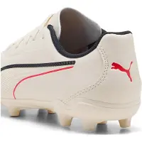 Puma Garçons, Chaussures de football, KING 20 PLAY FG/AG Jr (31), Rouge, Beige, Noir