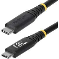 StarTech.com .com Câble USB 4 de 2 m, 20 Gbps, Câble USB-C USB-IF, PD EPR 240 W, DP 1.4 4K 120 Hz, Gaine TPE, Cordon USB-C Noir