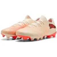 Puma Hommes, Chaussures de football, Future 9 Match Fusion Fg/Ag (42.5), Rouge, Blanc, Noir, Beige