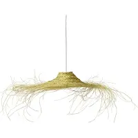 Marrakesch Orient & Mediterran Interior Suspension Mayari | Boho Lampe à suspendre en feuille de palmier doum, paille 50cm